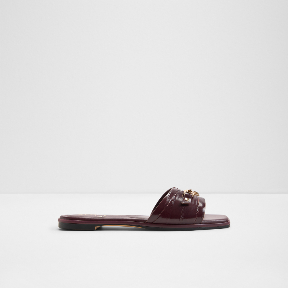 alamassi, Flat Sandals, Burgundy