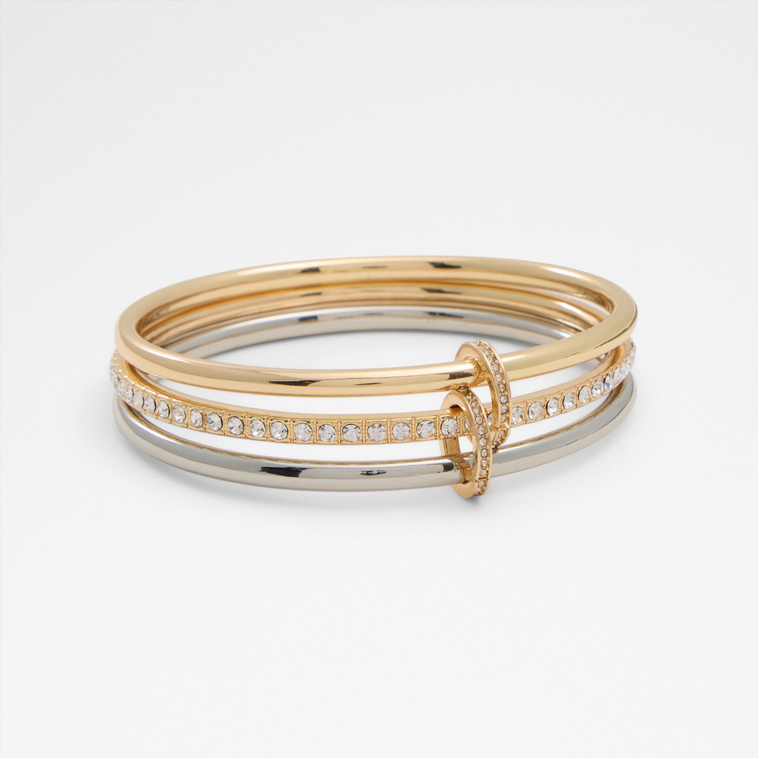 Attatched Bracelet in Metallic multi