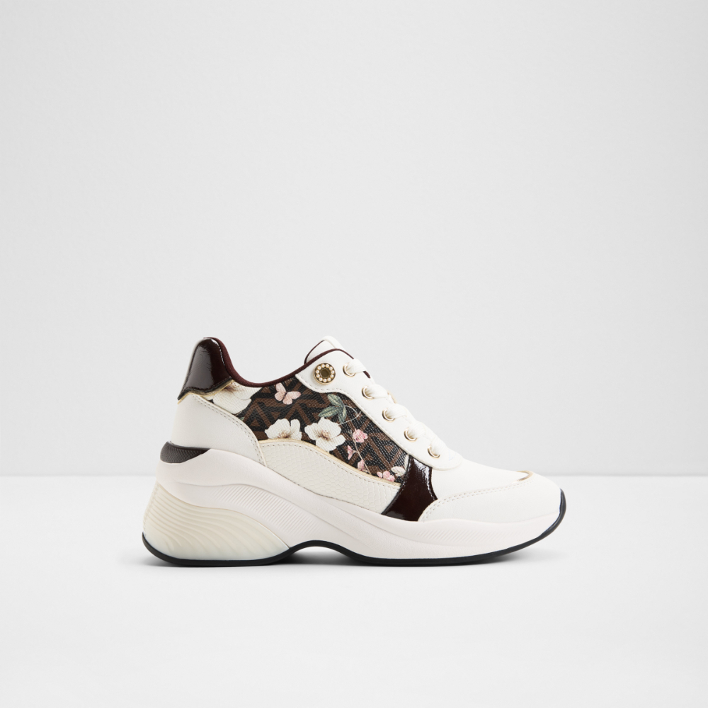 Main View Of Multi Core Wedge Sneakers For Women