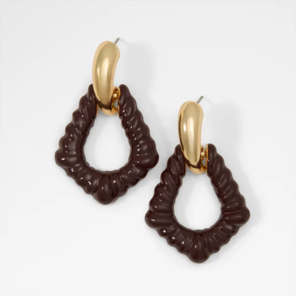 Earrings, Brown