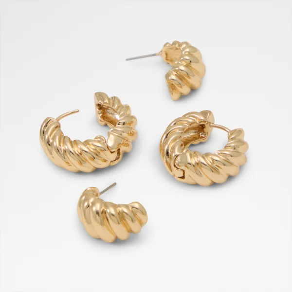 Earrings, Gold