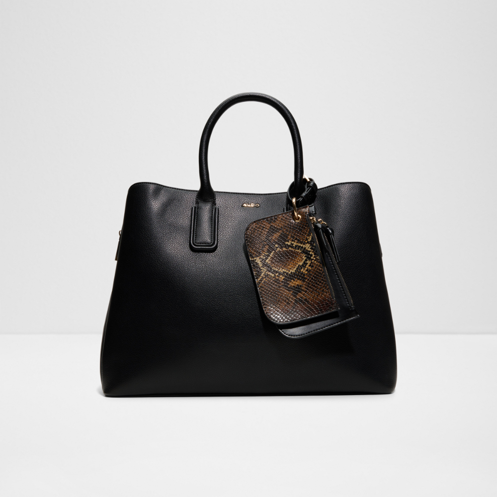 Main View Of Black Jeinna Satchel For Women