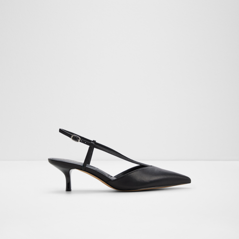 Main View Of Black Kaylin Heeled Shoes For Women