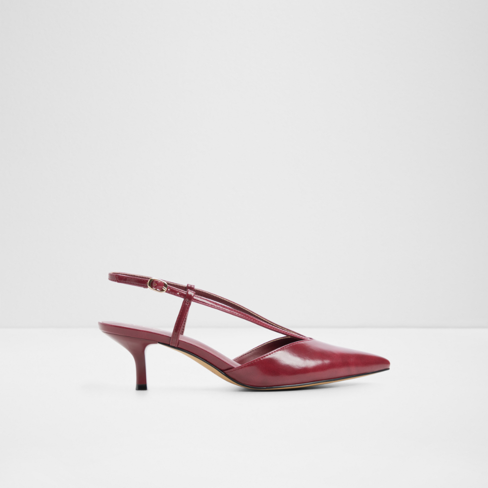 Main View Of Red Kaylin Heeled Shoes For Women