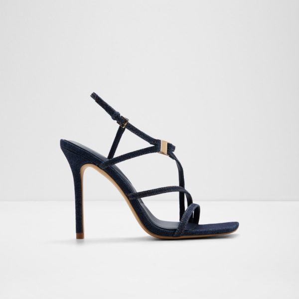 Main View Of Blue Maakie Heeled Sandals For Women
