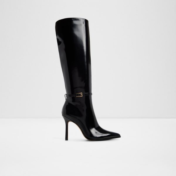 Maellie Black Knee-High Boots
