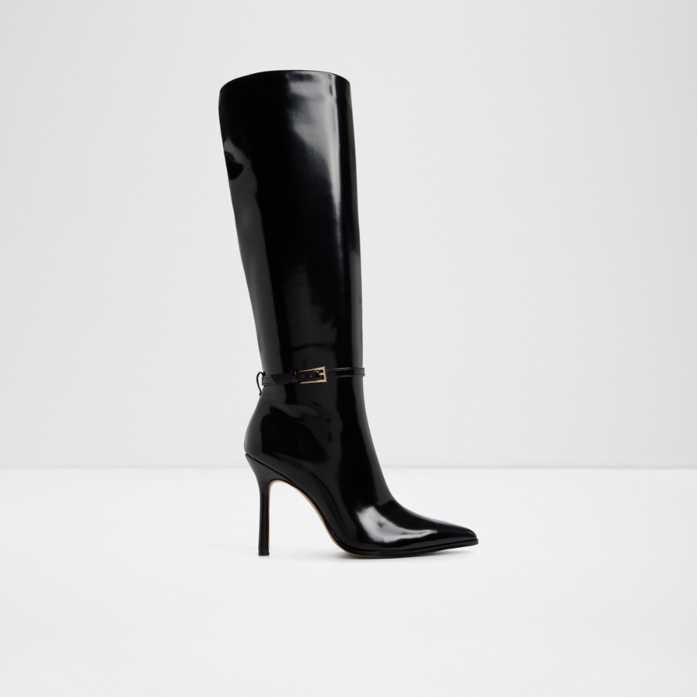 Maellie Black Knee-High Boots
