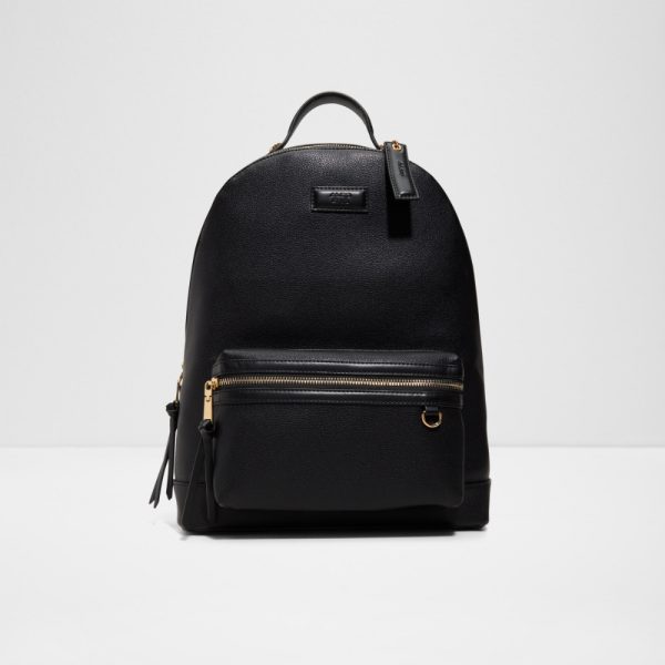 Main View Of Black Maeriana Backpack For Women