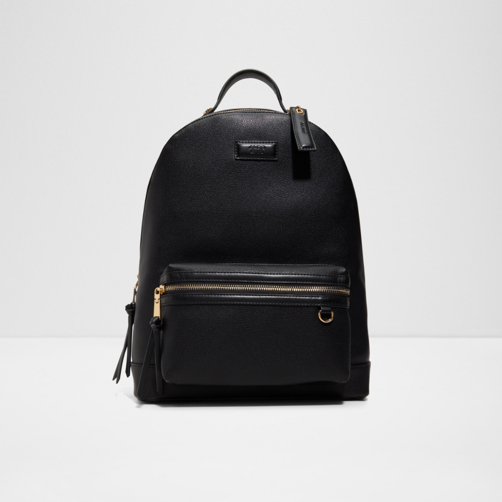 Main View Of Black Maeriana Backpack For Women