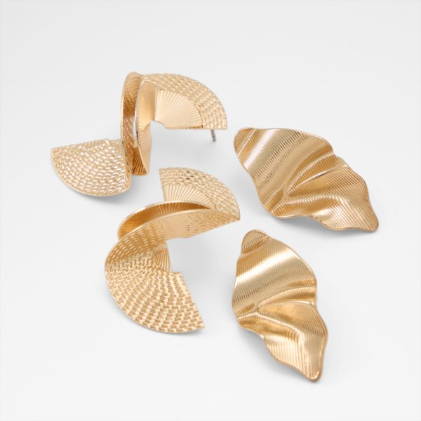 Main View Of Gold Marenn Statement Earrings For Women
