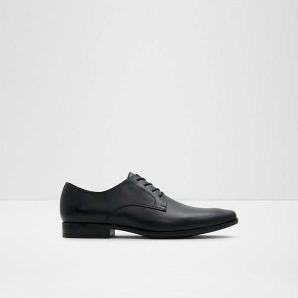 Main View Of Black Nelsen Lace Ups For Men