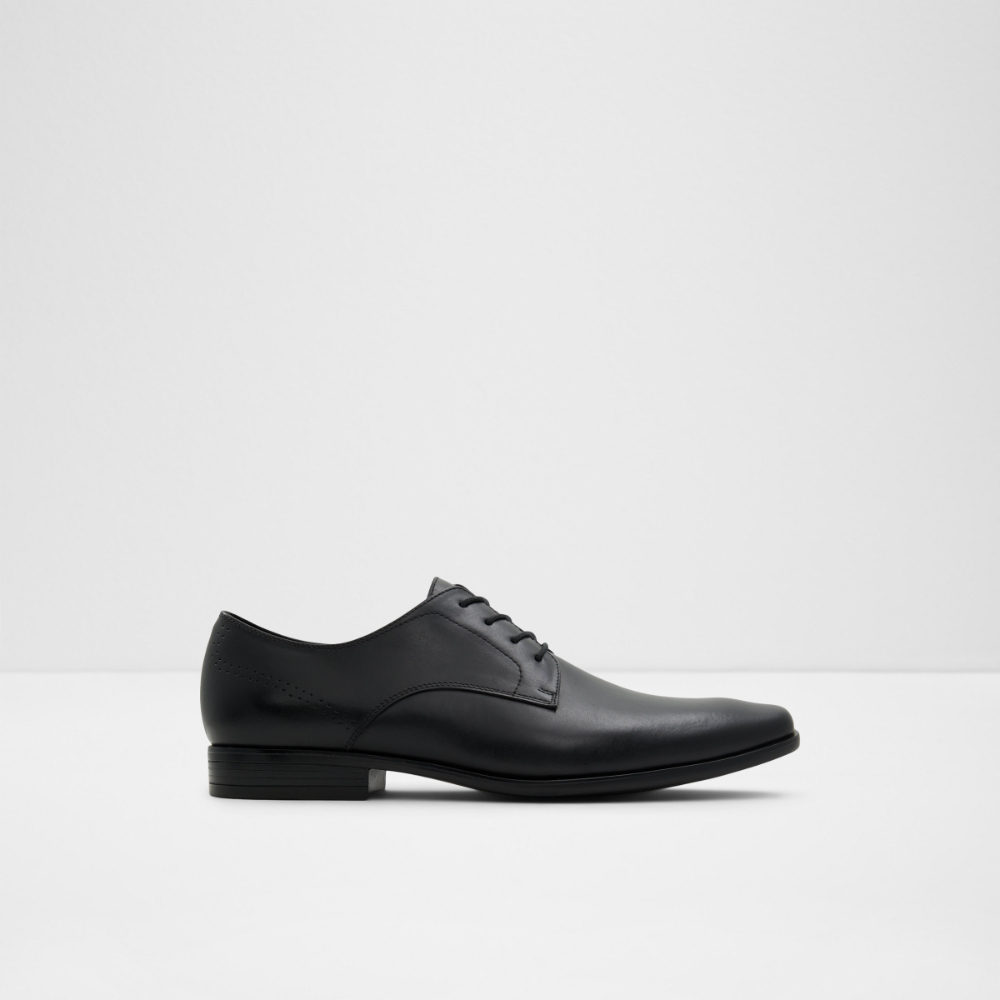 Main View Of Black Nelsen Lace Ups For Men