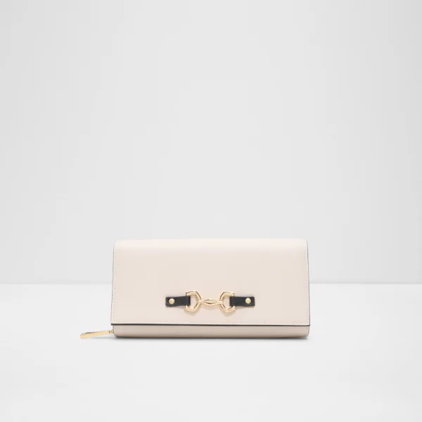 Wallet/Change Purse, Cream/blk