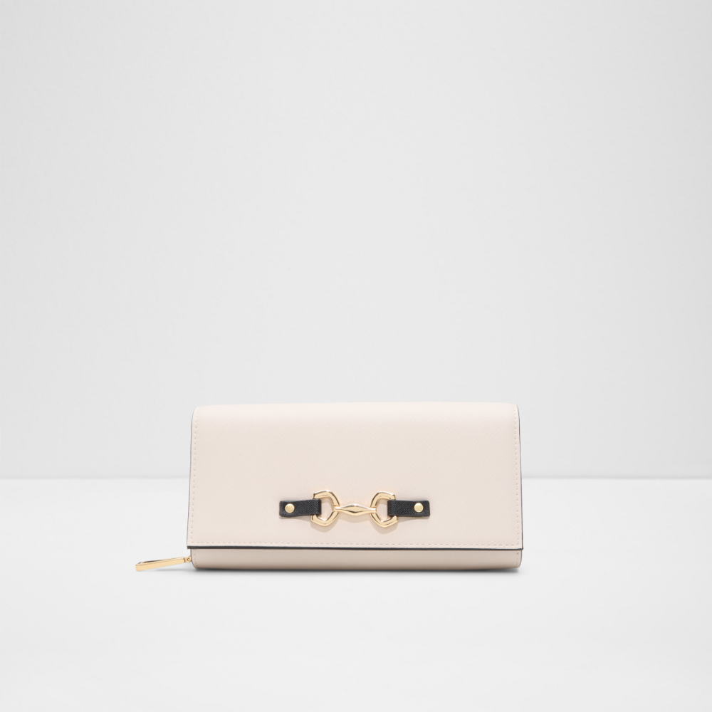 Wallet/Change Purse, Cream/blk
