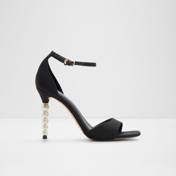 Pearletta Black Heeled Sandals