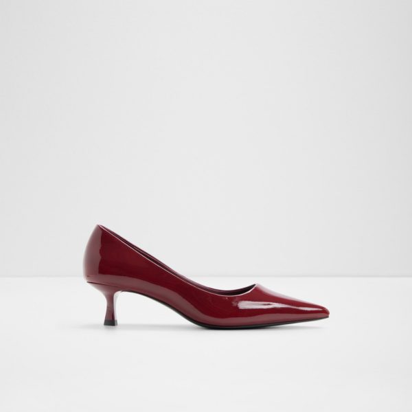 Main View Of Red Rupari Heeled Shoes For Women