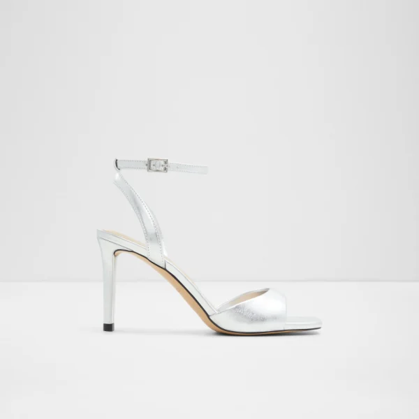 Strappy stiletto sandal, Silver