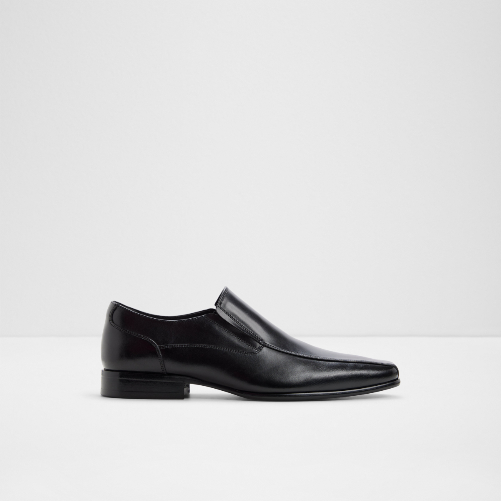 Main View Of Black Santillo Slip Ons For Men