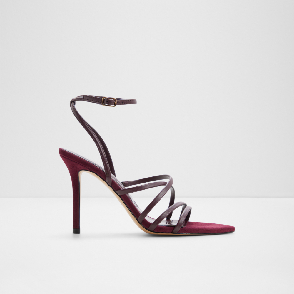 Solania, Strappy heeled sandal, Burgundy