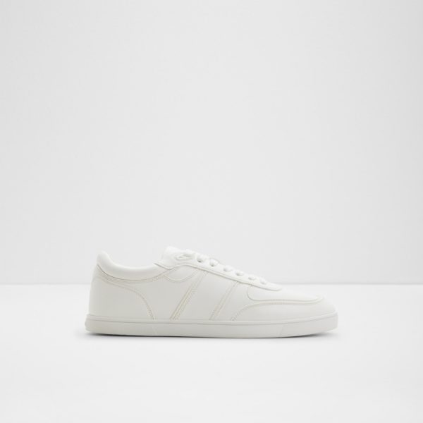 Main View Of White Whirl Lace Ups For Men