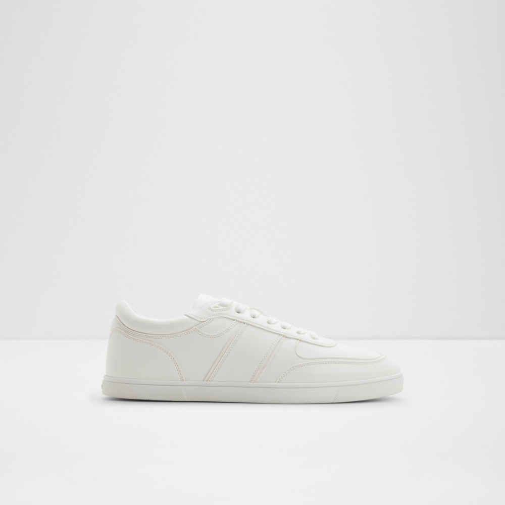 Main View Of White Whirl Lace Ups For Men